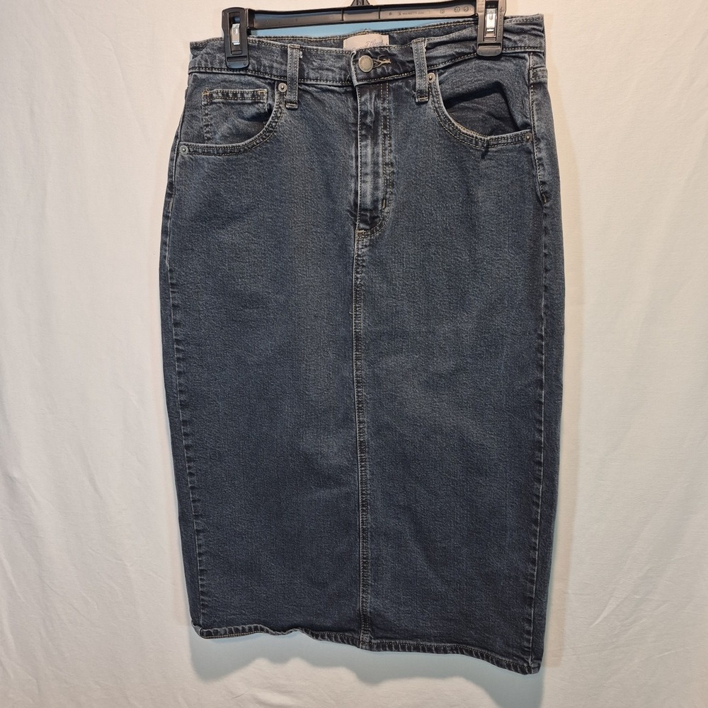 Universal Threads Womens Denim Straight Pencil Skirt 8 Y2K 90s Vintage Timeless